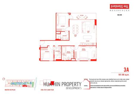 3 Beds 3 Baths 107 SQ.M The Standard Residences Hua Hin