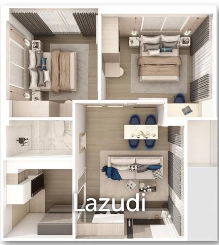 2 Bed 2 Bath 59.90 SQ.M Utopia Urban Lux + Glam