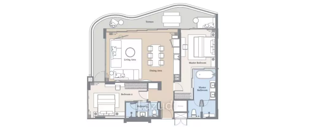 2 Bed 2 Bath 115 SQ.M Garrya Residences