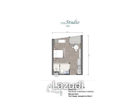 Studio 1 Bath 24.74 SQ.M Laya Wanda Vista Resort Phase 2