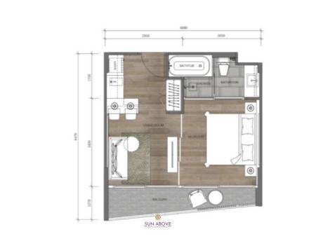 1 Bed 1 Bath 36.01 SQ.M Laya Wanda Vista Resort Phase 2