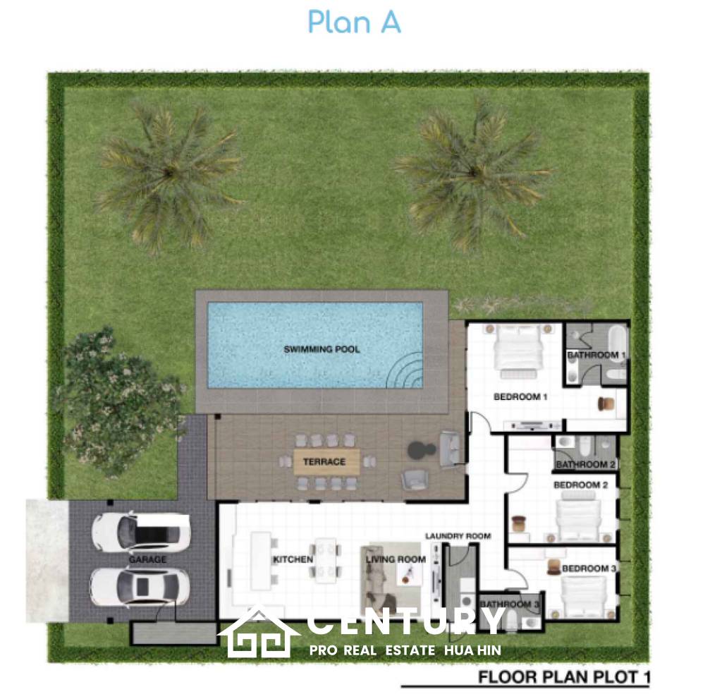 836 metro cuadrado 3 ` 3 Baño Villa de Venta