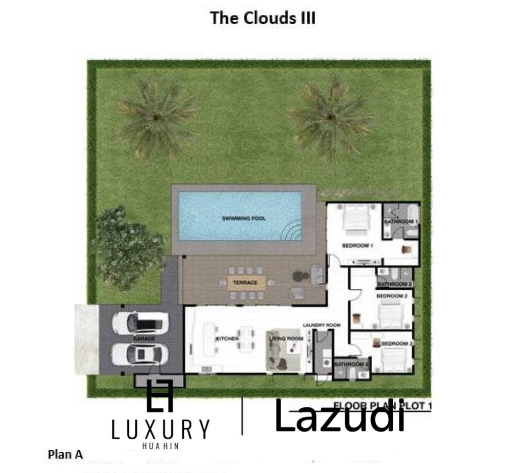 836 ตร.ม 3 เตียง 3 อาบน้ำ วิลล่า For ขาย