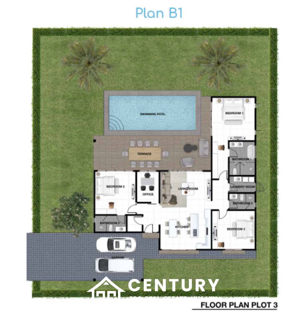 Вилла 848 кв.м. 3 Кровать 3 Ванна