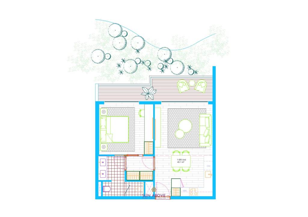 1 Bed 1 Bath Layan 57.63 SQ.M Layan Verde Phase 2