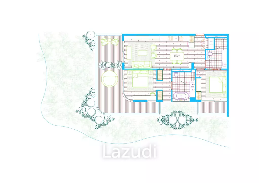 2 Bed 2 Bath 101.16 SQ.M Layan Verde Phase 2