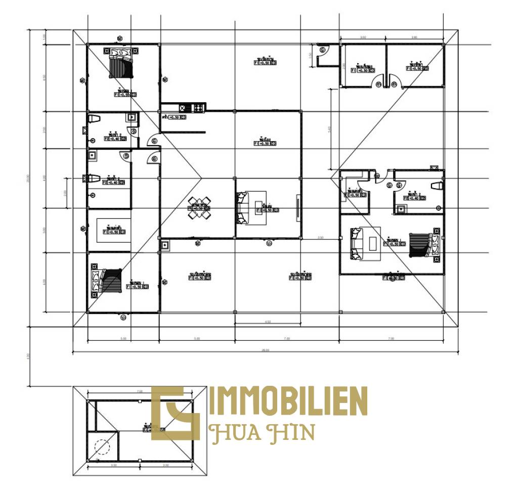 1,600 qm 3 Bett 3 Bad Villa Für Verkauf