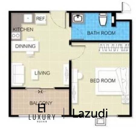 1 Bed 1 Baths 40.96 SQ.M The 88 Condo