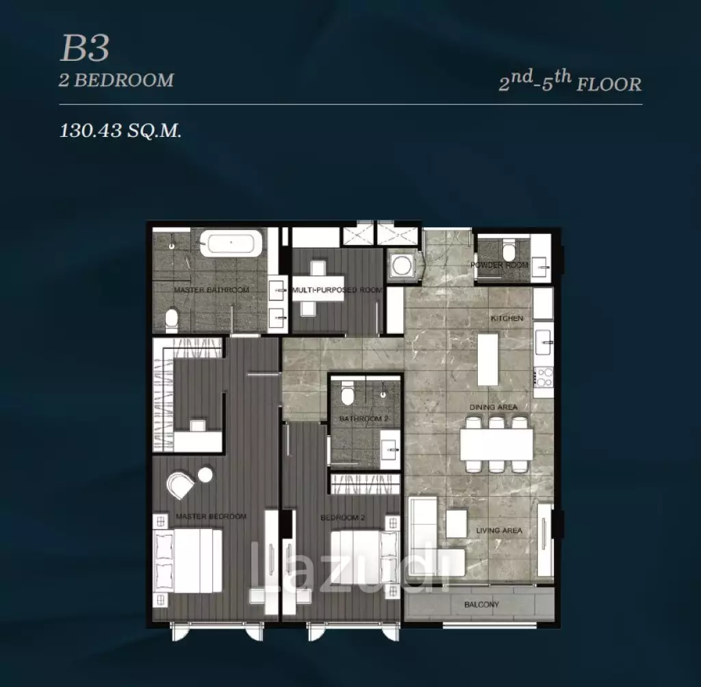2 Bed 3 Bath 130.71 SQ.M Nivati Thonglor 23