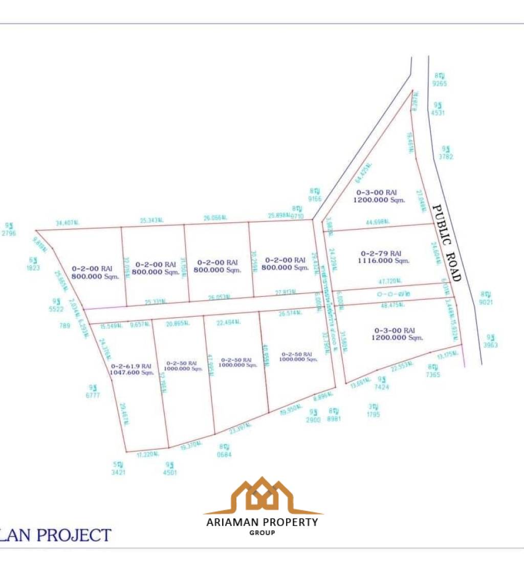 Maenam Soi 1 land for sale 800sqm-1200sqm