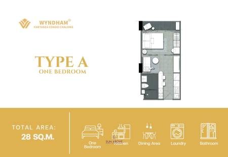 1 Bed 1 Bath 28 SQ.M Wyndham Fantasea Condo Chalong