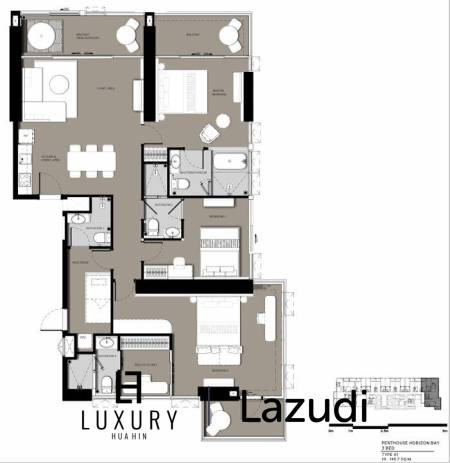 Penthouse 4 Beds 146.08 SQ.M VEHHA
