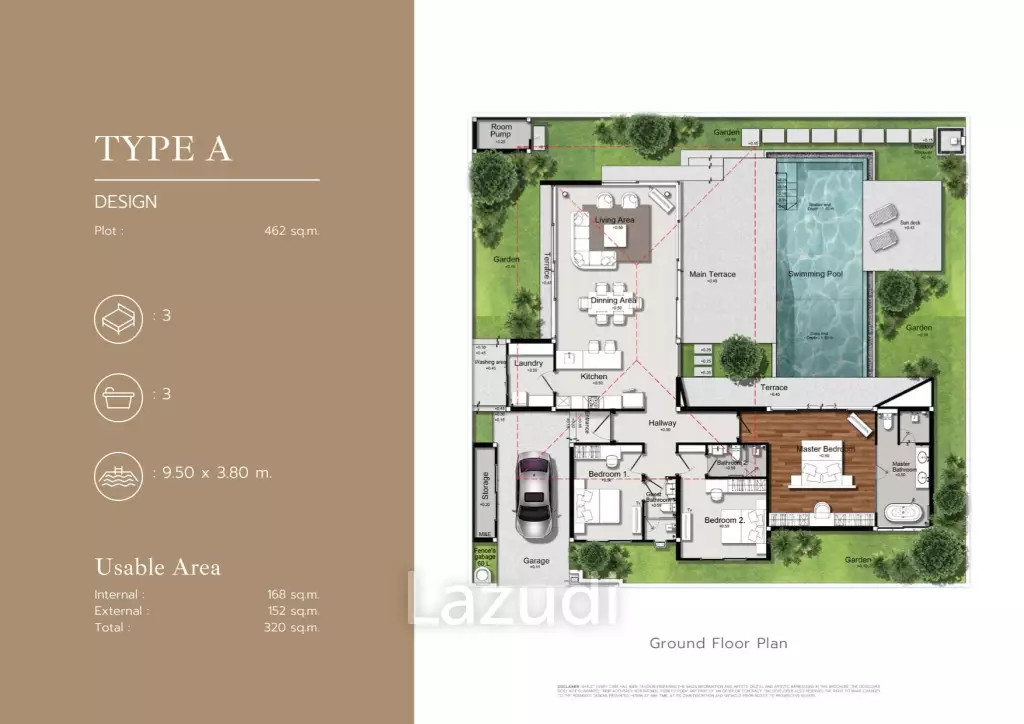 3 Bed 3 Bath 320 SQ.M Botanica Wisdom