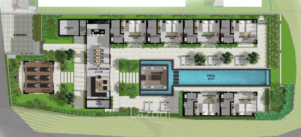 6 Bed 6 Bath 288.4 SQ.M Villa Aloha