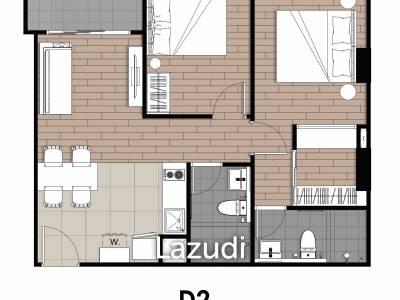 2 Bed 2 Bath 55.59 SQ.M  Niche Mono Rama 9