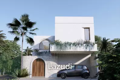 MODERN TWO-STORY VILLA WITH OCEAN VIEW ROOF BAR IN UNGASAN