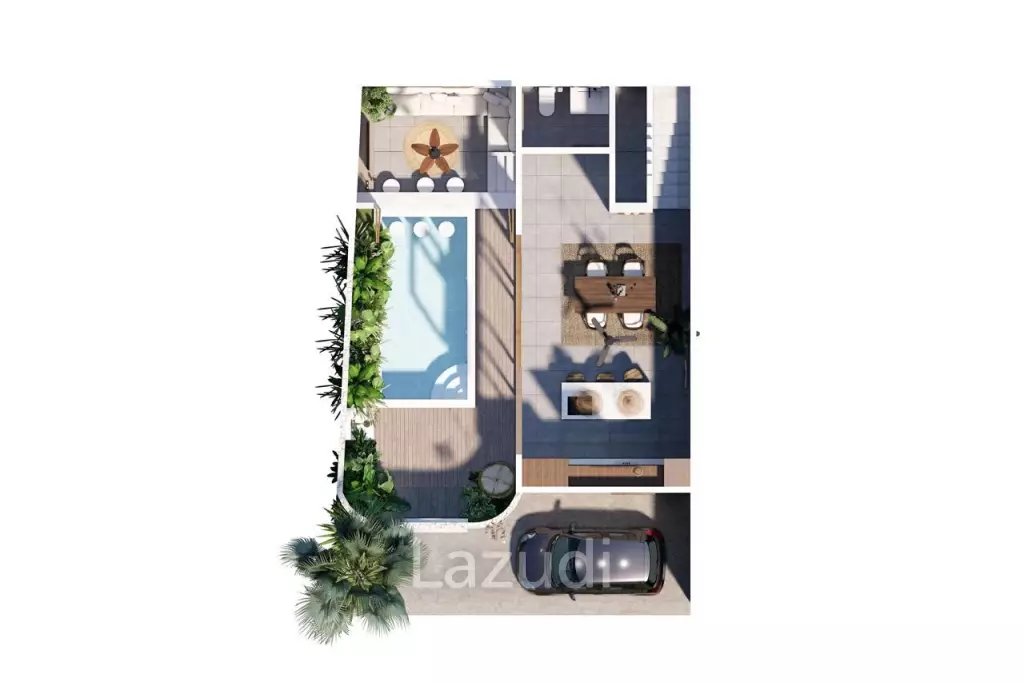 MODERN TWO-STORY VILLA WITH OCEAN VIEW ROOF BAR IN UNGASAN