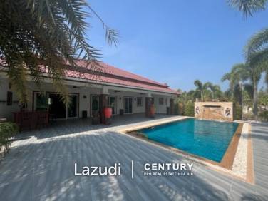 KAO KALOK : Well designed and good quality 3 beds pool villa near the Beach on large land plot.