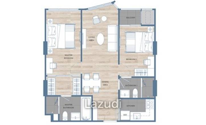 2 Bed 2 Bath 68 SQ.M Mekin Haus