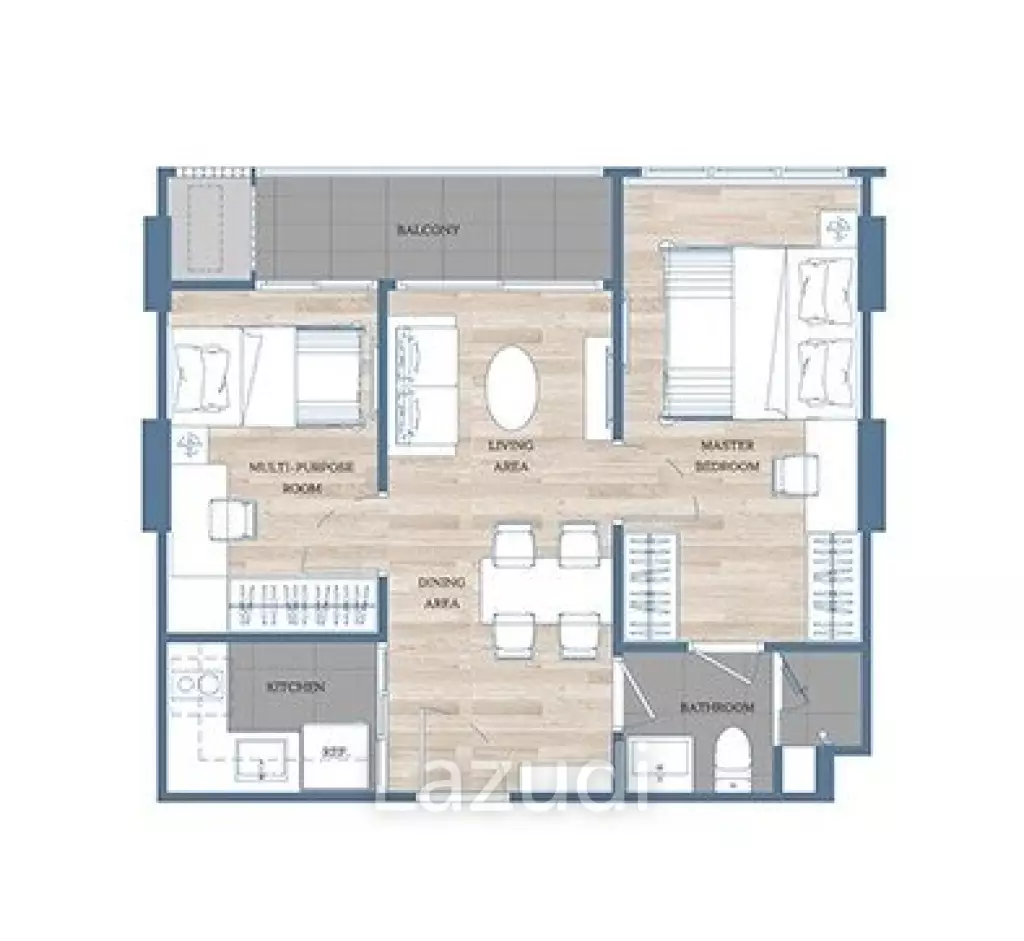 2 Bed 1 Bath 49 SQ.M Mekin Haus