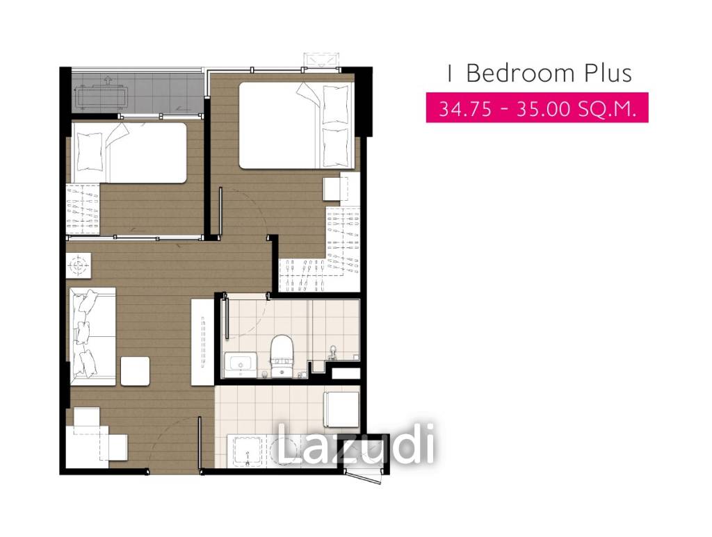 1 Bed Plus 1 Bath 34.75 SQ.M Plum Condo Sukhumvit 62