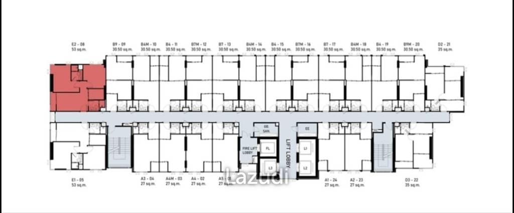 2 Bed 2 Bath 53 SQ.M Aspire Onnut Station