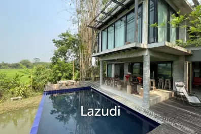 ขายบ้านสวย 2 หลังพร้อมที่ดิน 7 ไร่วิวภูเขา ในอ.แม่สาย