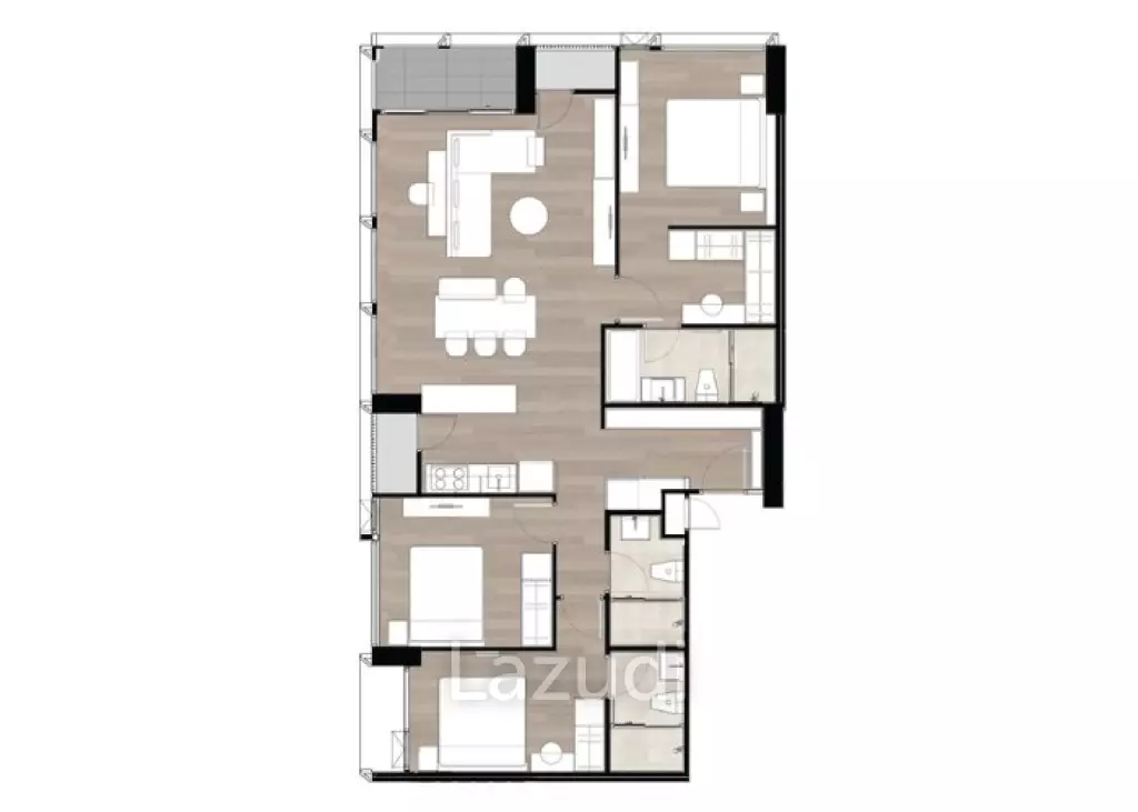 3 Bed 3 Bath 110.89 SQ.M The Issara Sathorn