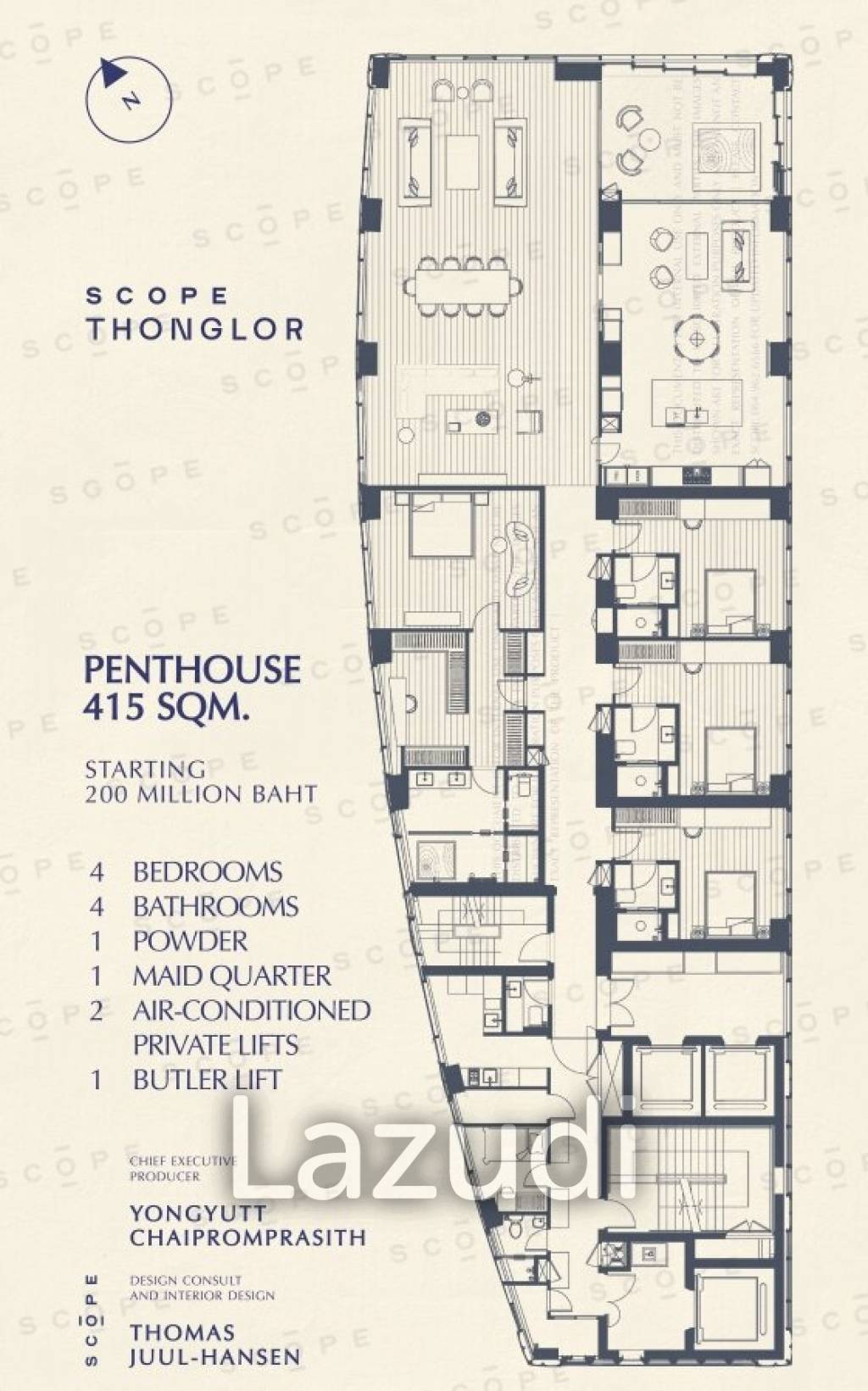 Ultra Luxury Penthouse in SCOPE Thonglor, Bangkok