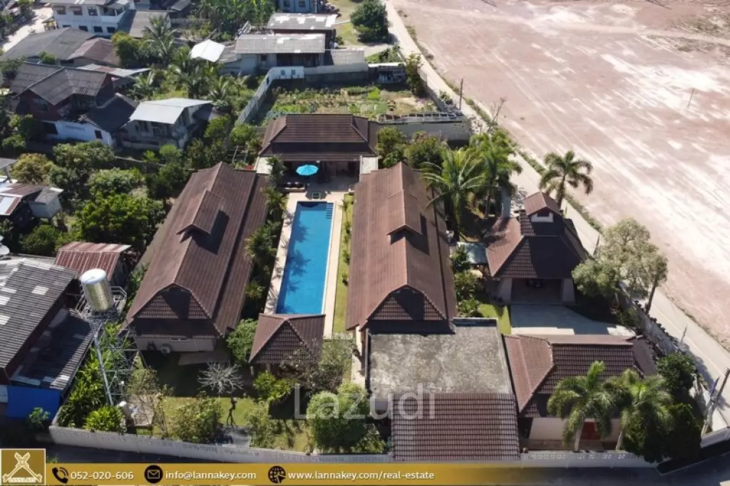 5 Bed 6 Bath 341 SQ.M Lanna Pool Villa