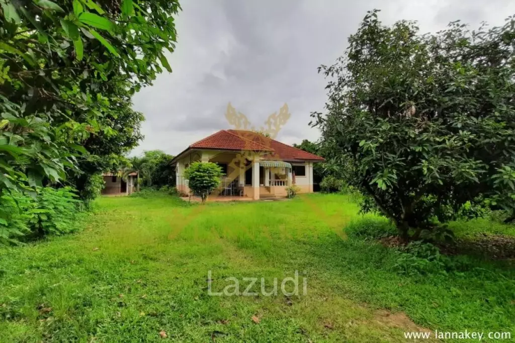 2 Rai of Land with 3 bedrooms House for Sale