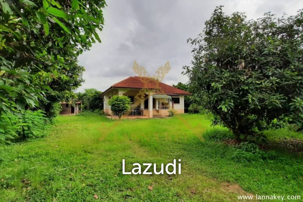 2 Rai of Land with 3 bedrooms House for Sale