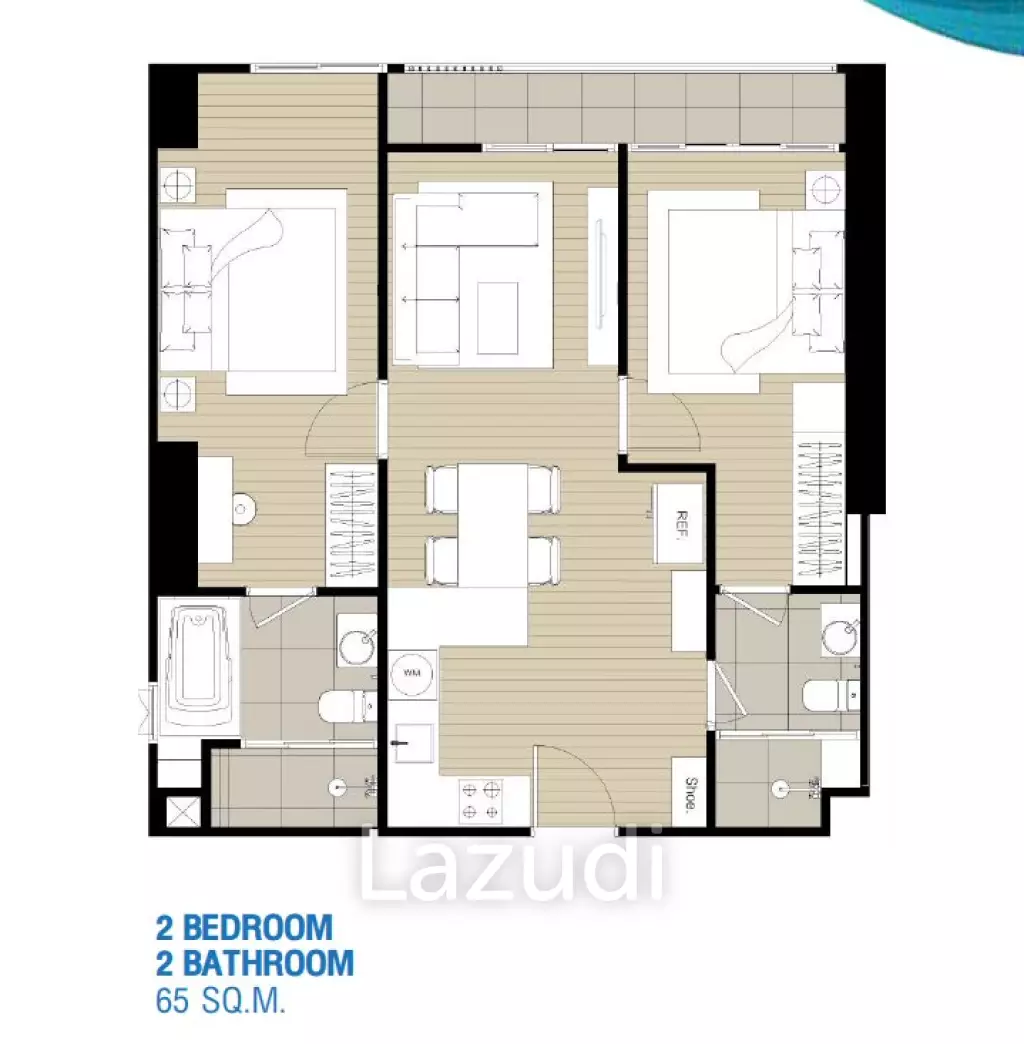2 Bed 2 Bath 89.99 SQ.M IDEO Sukhumvit - Rama 4