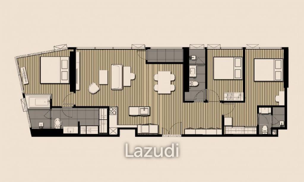 3 Bed 3 Bath 101.68 SQ.M  at Coco Parc
