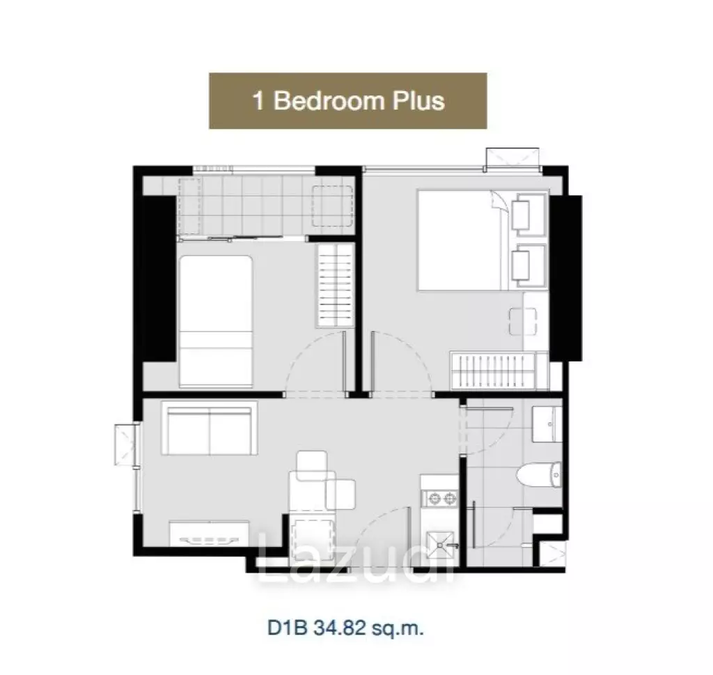 1 Bed Plus 35.33 SQ.M Modiz Rhythme Ramkhamhaeng
