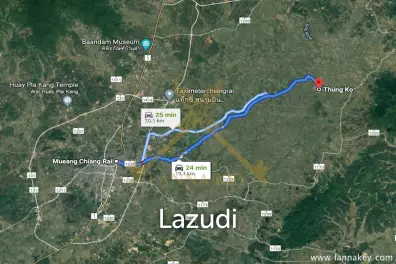 9 Rai of Land in Wiang Chiang Rung for Sale