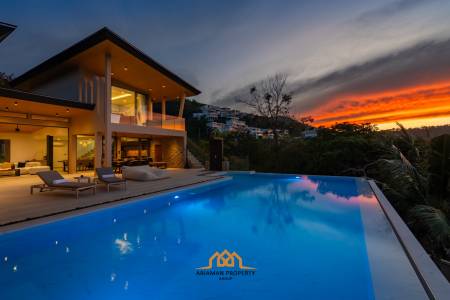 Incredible 4-Bed Villa with Panoramic Sea Views in Bophut