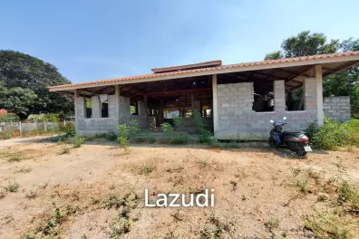 Partially built house on 1 rai land close to Mali Prestige