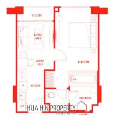 1 Bed 1 Bath 45.25 SQ.M The Standard Residences Hua Hin 1 Bed 1 Bath 45.25 SQ.M The Standard Residences Hua Hin