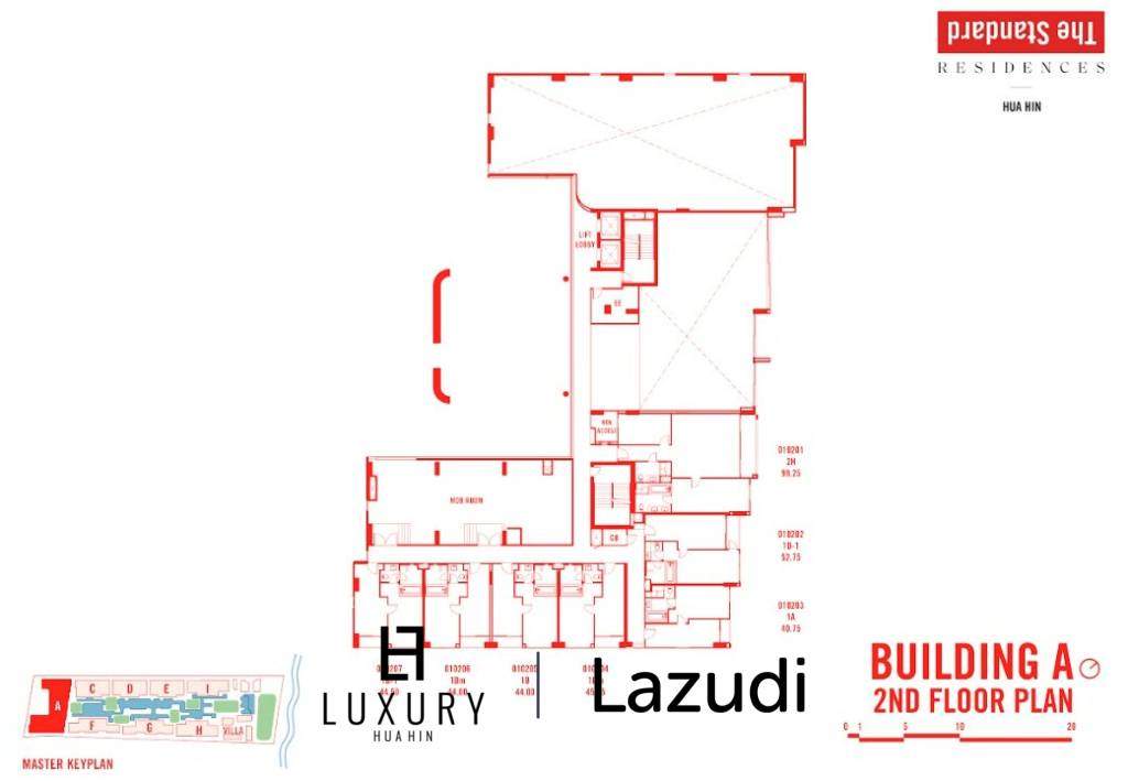 1 Bed 1 Bath 45.25 SQ.M The Standard Residences Hua Hin