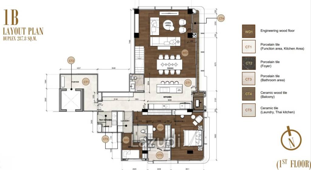 3 Bed Duplex 287.8 SQ.M 8 Residence - Condo