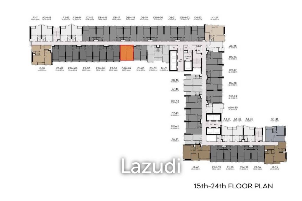 1 Bedroom 1 Bathroom 32 SQ.M Life Rama4-Asoke
