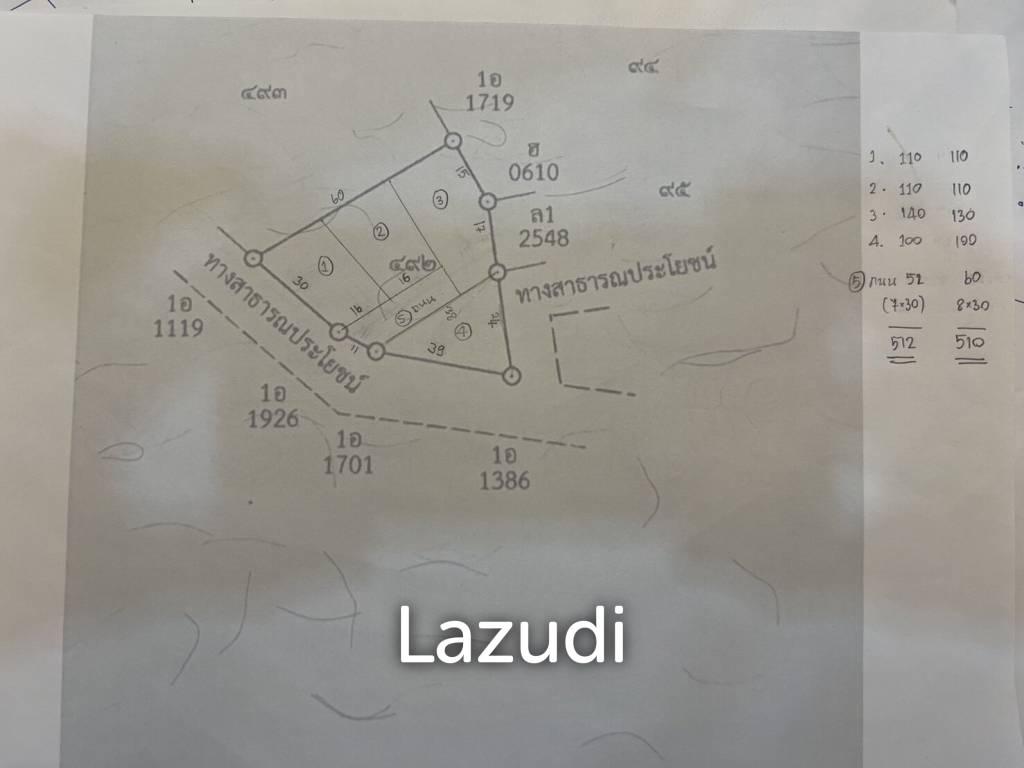 2,044 SQ.M. Beautiful Land Plot in Huay Yai
