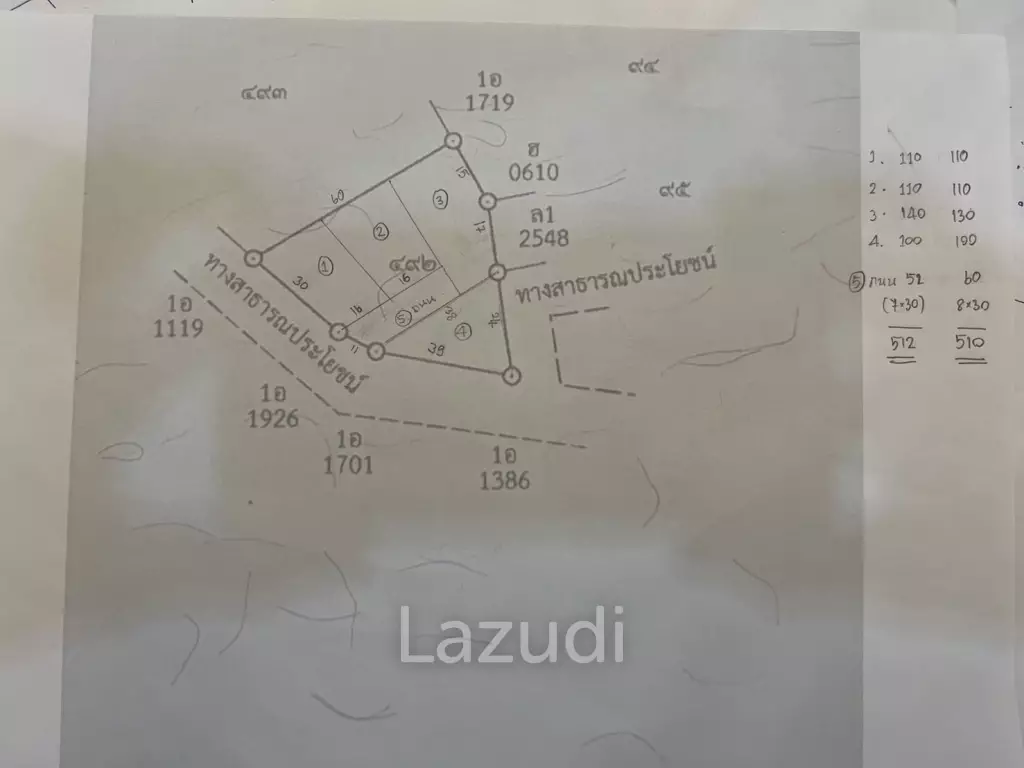 2,044 SQ.M. Beautiful Land Plot in Huay Yai
