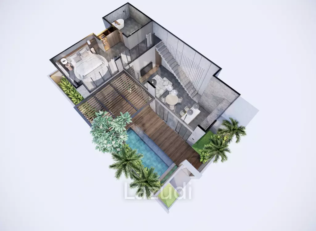 TROPICAL CONTEMPORARY VILLA IN UBUD WITH LEASEHOLD OWNERSHIP