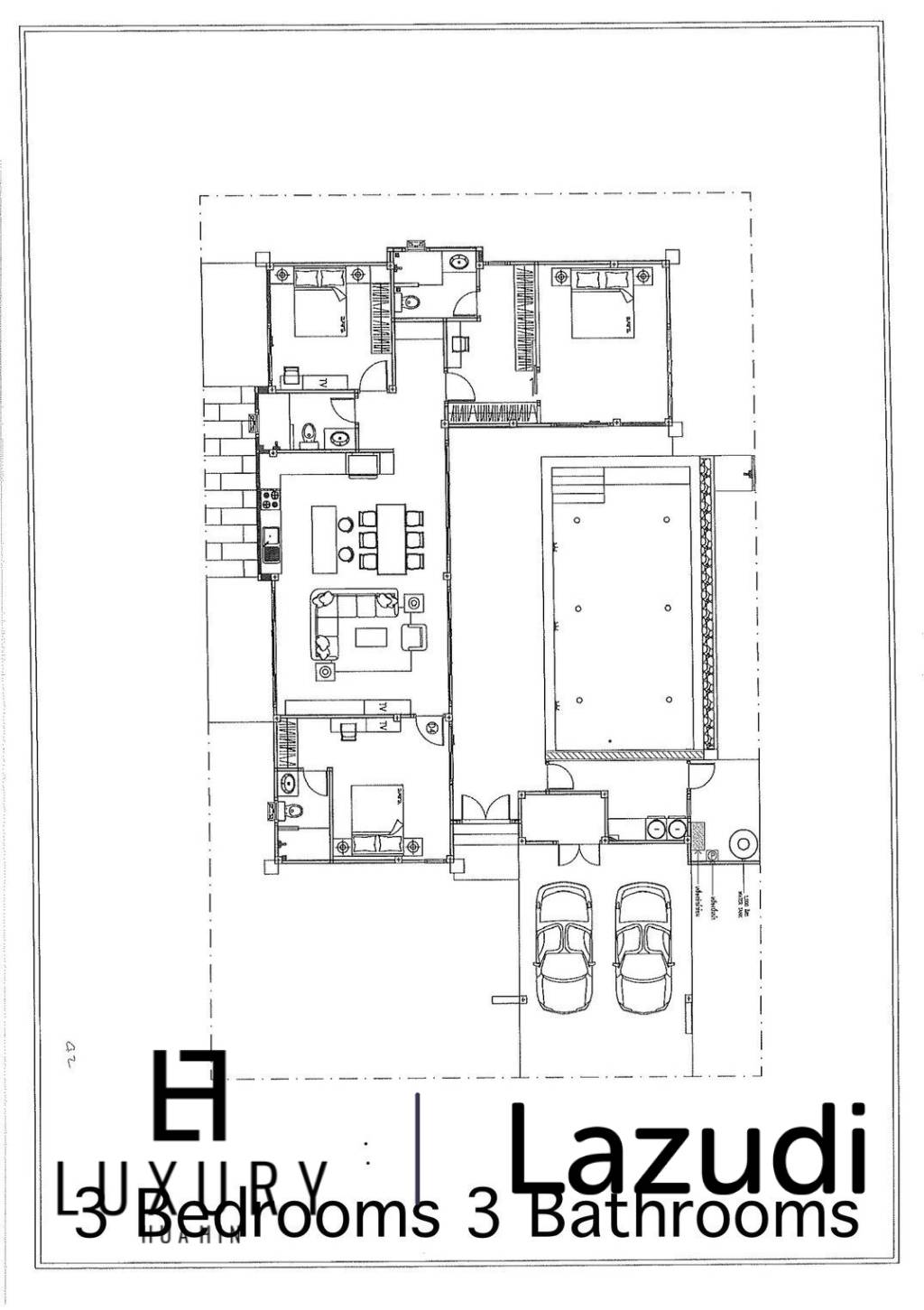 Вилла 400 кв.м. 3 Кровать 3 Ванна