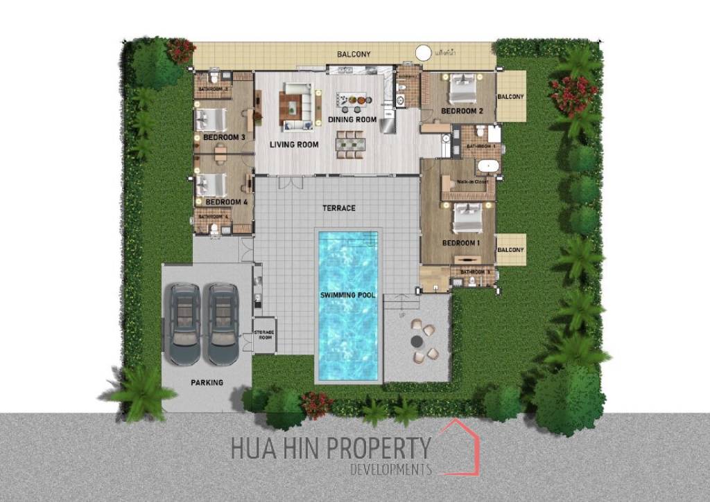 4 Bed 4 Bath 310 SQ.M IBreeze View Hua-Hin