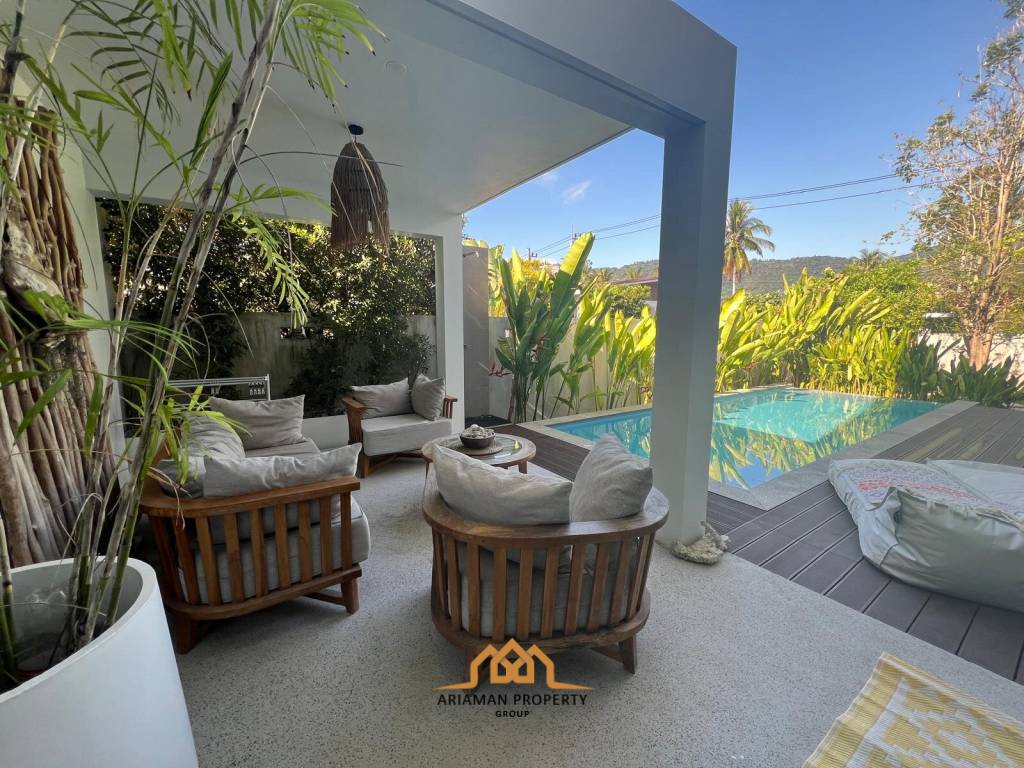 Charming Boho Style 4 Bed Pool Villa in Maenam