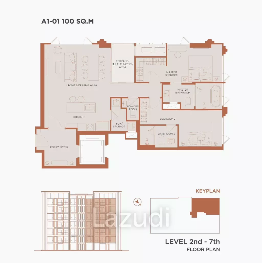 2 Bed 2 Bath 100 SQ.M. Adler Chan Road