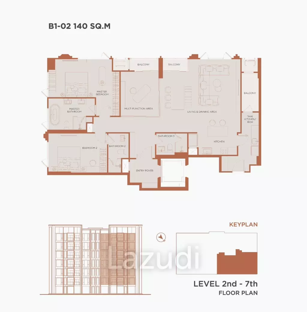 2 Beds 2 Baths 140 SQ.M. Adler Chan Road